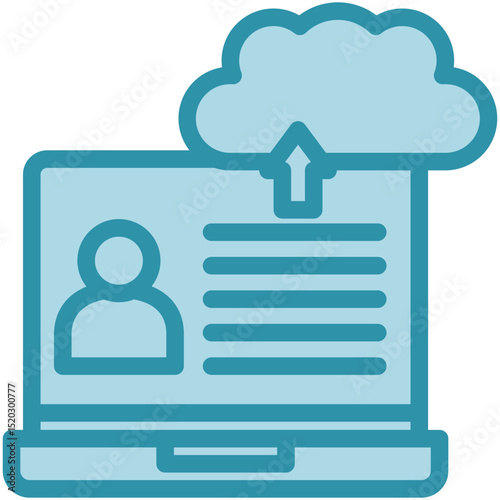 Data Export dual tone blue color, mini illustration icon. use for modern concept, print, UI, UX kit, web and app development. Vector related to account management, ecommerce, banking and finance.