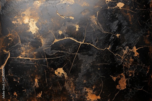 Luxurious Black Marble Texture Background with Gold Flecks - Elegant Design for Interior Decor and Wallpaper