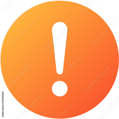 Faded Exclamation Point Inside a Circle Warning Sign Concept