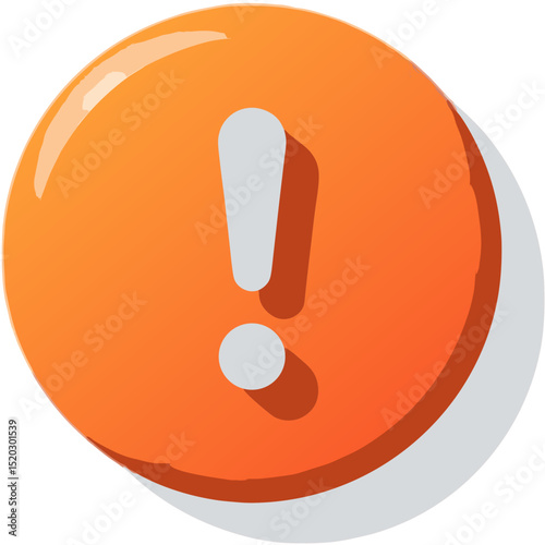 Stylized Exclamation Point Icon with Circular Design Elements