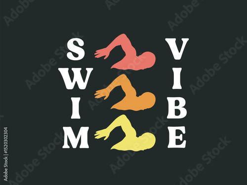 Swim vibe t shirt cool and casual tee for swim lovers and water fans