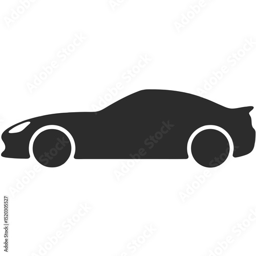 Silhouette of a Modern Sports Car with Sleek Design