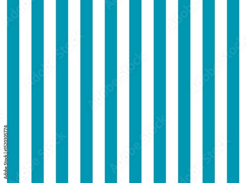 Bright Cyan or turquoise color and white color background with lines. traditional vertical striped background texture. 
