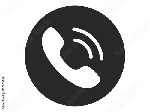 Ringing phone icon isolated on a white background 