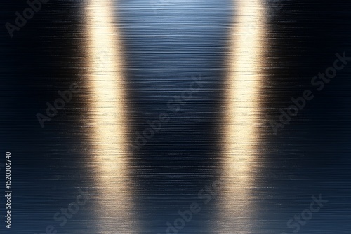 Abstract Metallic Reflection. Shiny Gradient Texture in Dark Blue