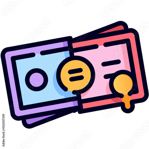 Stylized Illustration of Money with Currency Symbol and Ink Stain