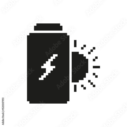 Battery With Flash Icon. Energy Storage And Power Supply Symbol. Charging And Electricity Concept. Isolated Vector Illustration