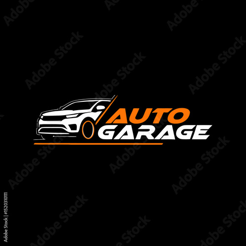 Modern Auto Garage and Car Repair Logo