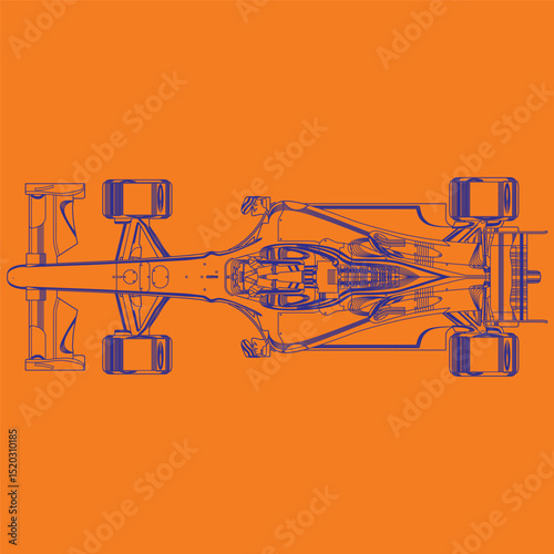 super fast sports car lineart