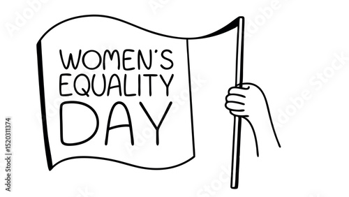 women's equality day, 26 August, women's equality day stock illustration, background, greeting card, eps file.
