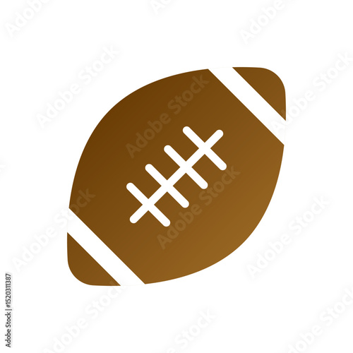 American football icon, football isolated on white background, vector illustration 