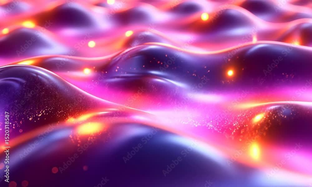 Abstract liquid texture with vibrant colors and light effects