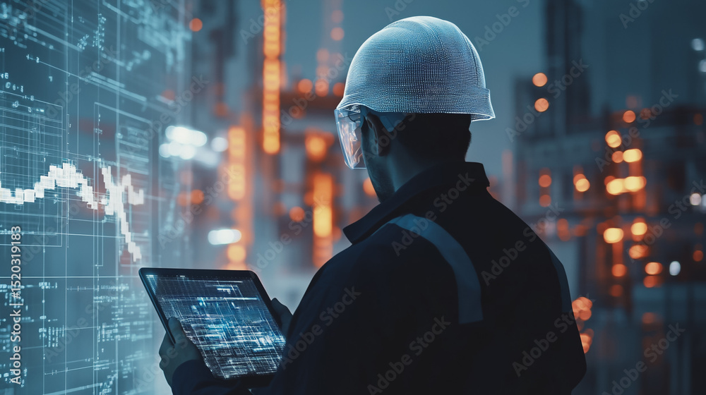 engineer is designing the workings of Container truck in ship port for business Logistics and transportation of Container Cargo ship and Cargo plane with working crane bridge engineer is designing the workings of Container truck in ship port for business Logistics and transportation of Container Cargo ship and Cargo plane with working crane bridge