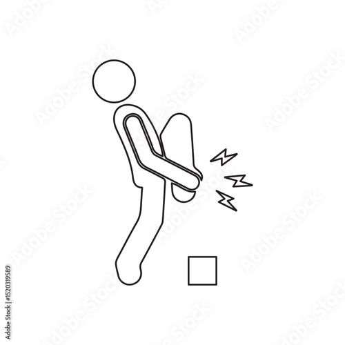 stumble line icon