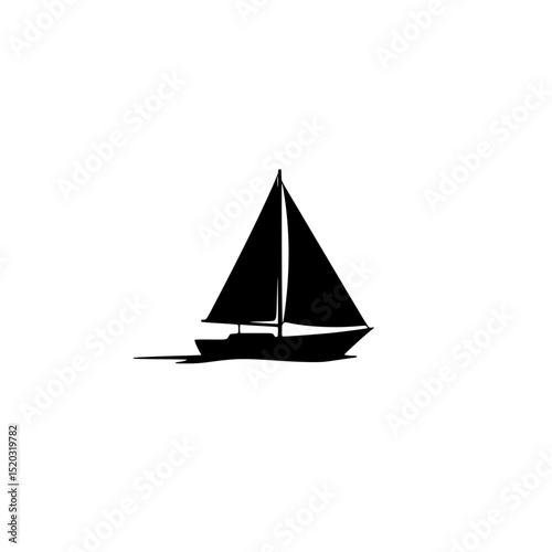 sailboat on white background