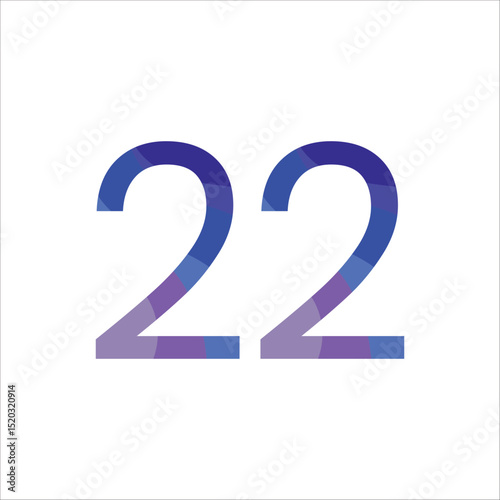 Colorful Gradient Number 11 Design with Modern Typography on White Background