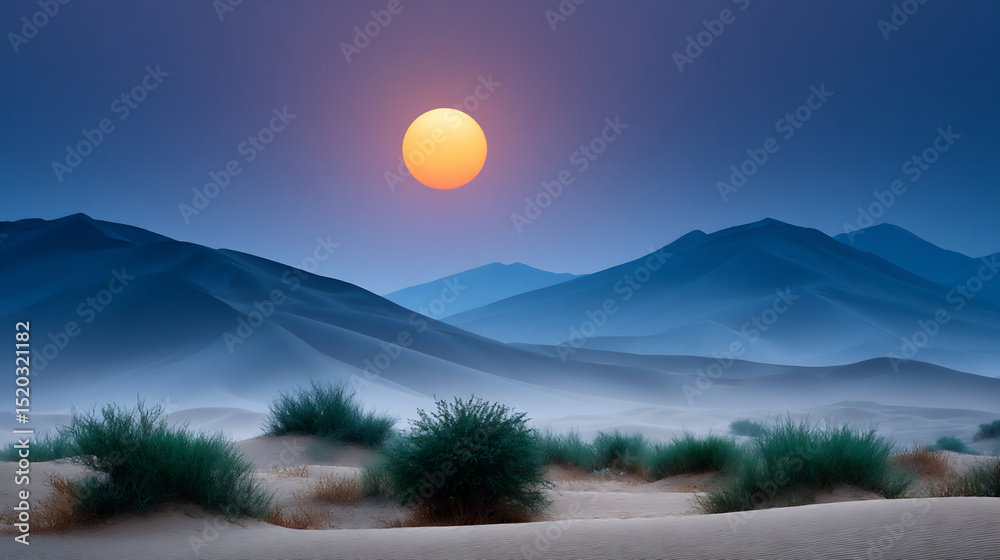 Fototapeta premium a colossal dust storm forming intricate, impossible shapes across a vast desert under a strange