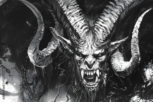 Black and white demon