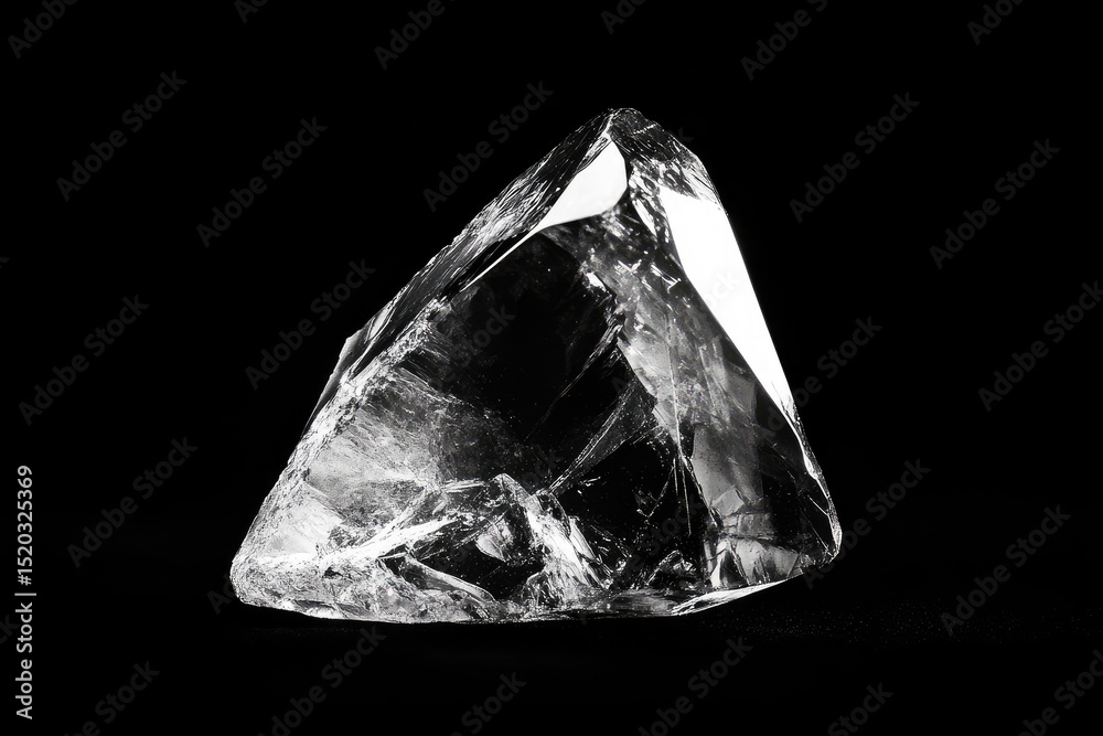 Naklejka premium Sharp,faceted,crystal