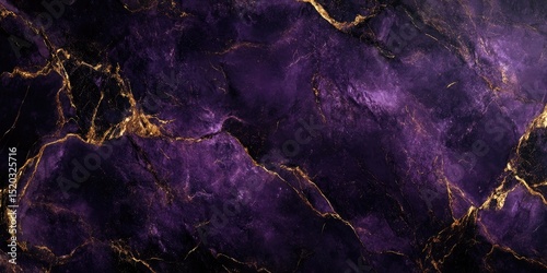 Deep Purple Marble with Gold Veins