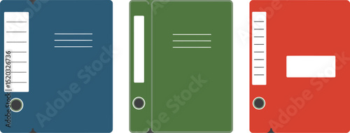Isolated office folders on a white background with a blank paper design, ready for your business illustration