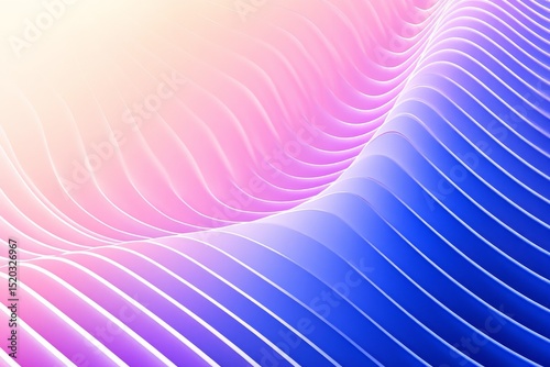 Abstract Wave Pattern A Gradient of Pink Purple and Blue Creates a Smooth and Modern Design