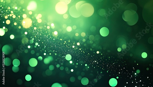 Abstract green bokeh background