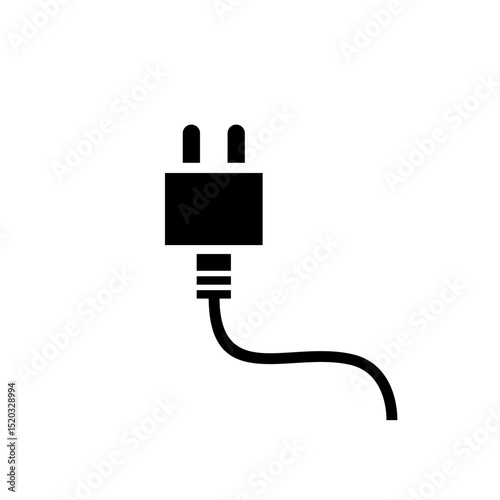 Electric plug illustration showing power connection concept in a minimalist design