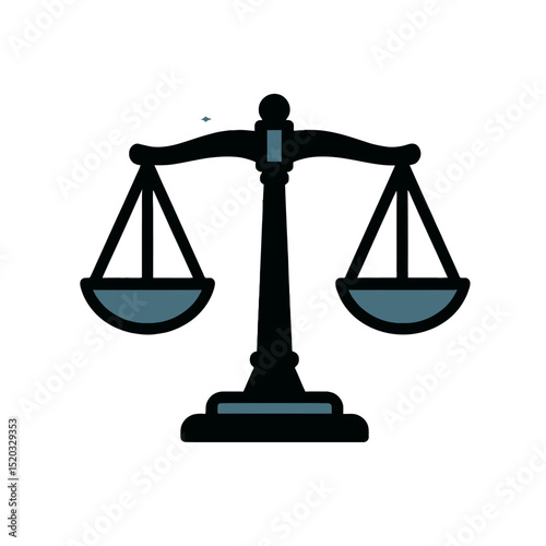 Balance Scales Icon Justice, Equality, Equilibrium Symbol