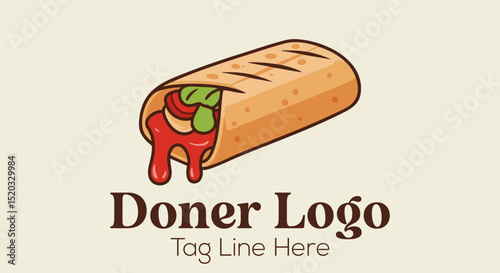 Vibrant Doner Kebab Logo