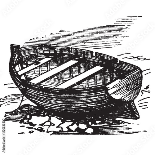 Yawl Vintage Illustration