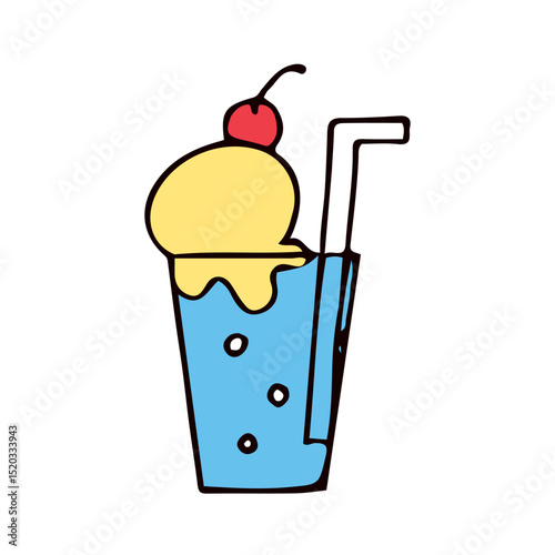 冷たい飲み物のイラスト素材