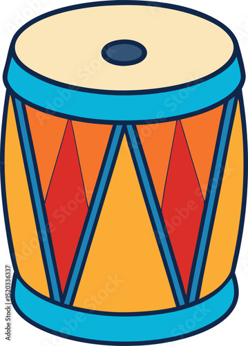 Drum Icon on Transparent Background