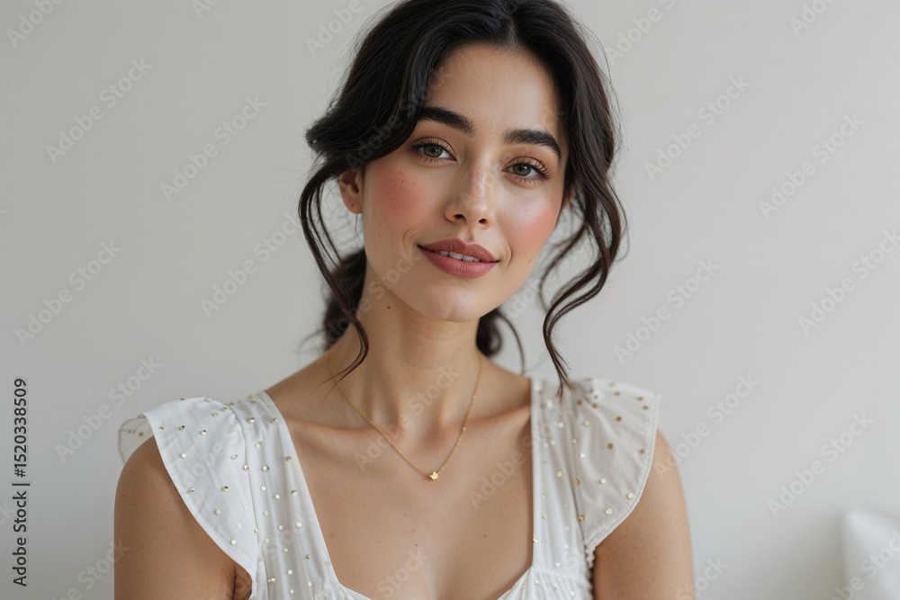 Portrait of a beautiful woman with flawless skin Portrait of a beautiful woman with flawless skin