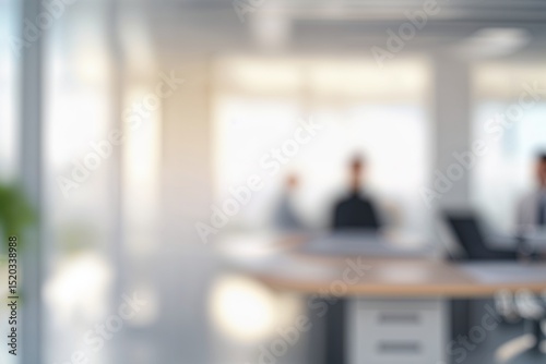 Blurred business office meeting