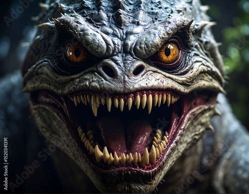 Close-up of a monstrous creature's face