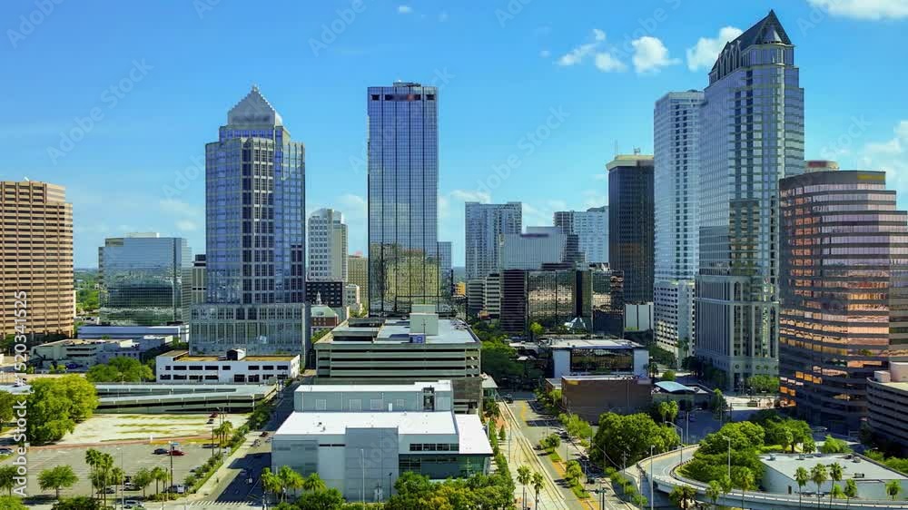 Panoramic View of Tampa Florida Downtown Skyline