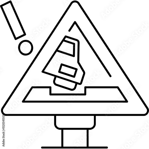 Pothole Warning Icon