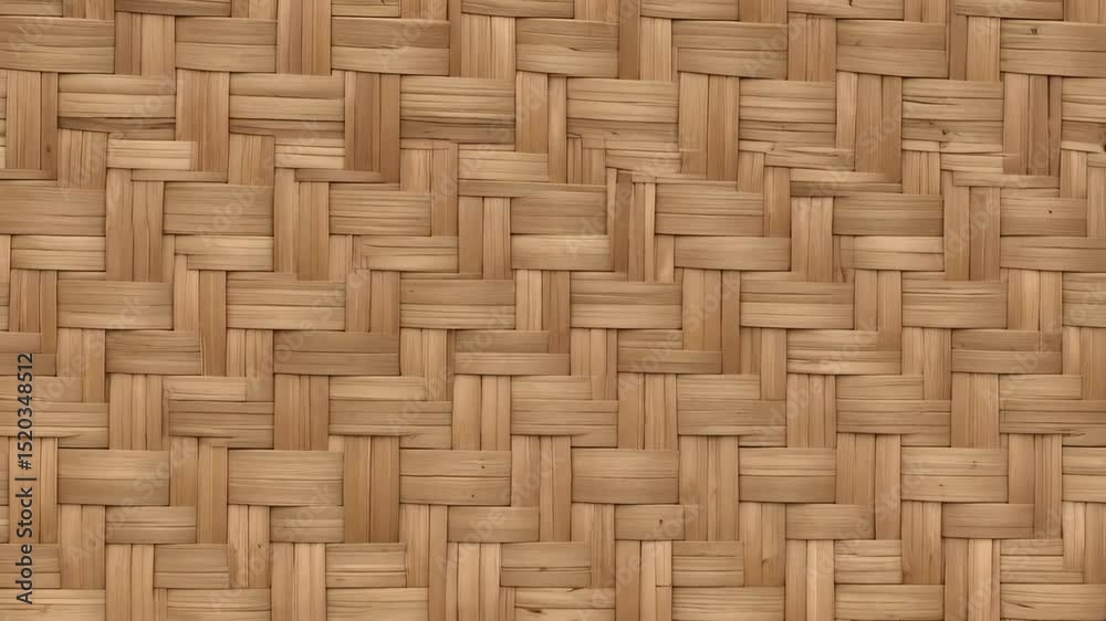 Interwoven brown reed pattern fills the frame creating a textured background with natural colors and a traditional basket weave aesthetic.
