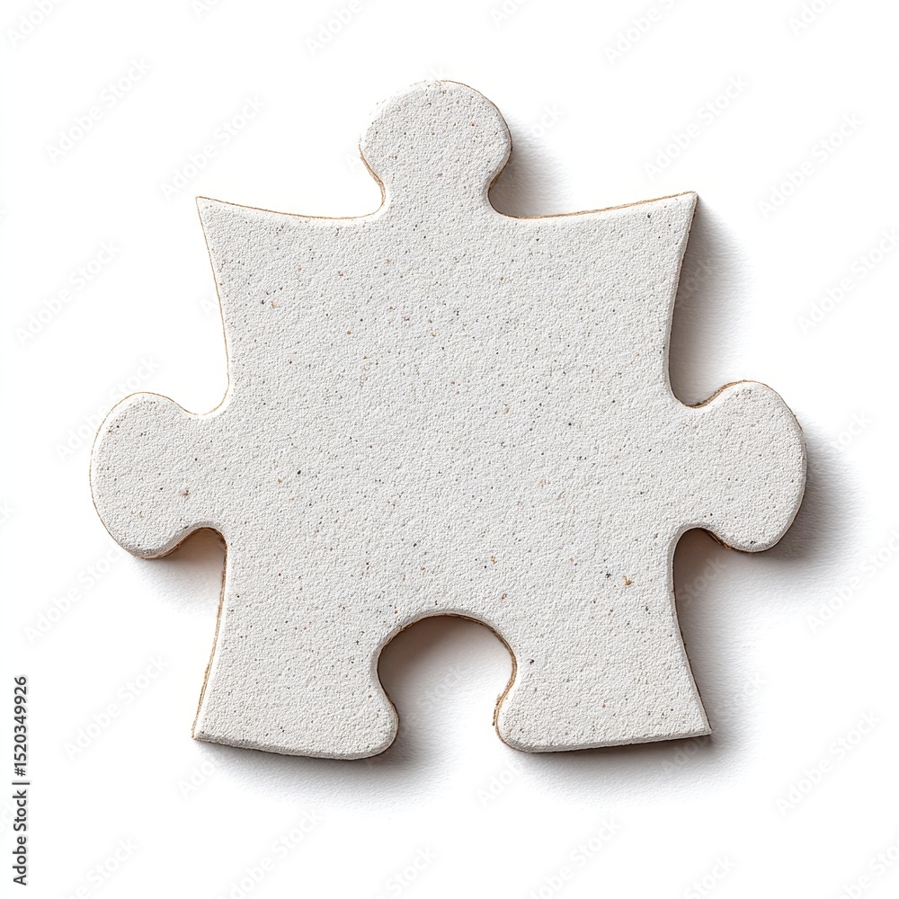 Obraz premium White Puzzle Piece on White Background