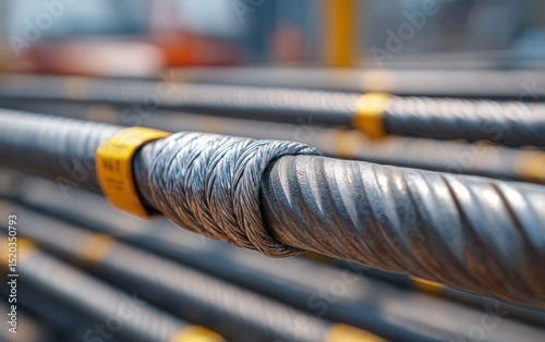 Close-Up of Stainless Steel Construction in Spain