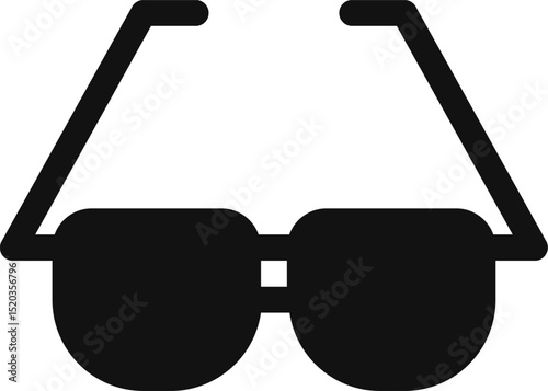 Sunglass silhouette. Summer Sunglass icon