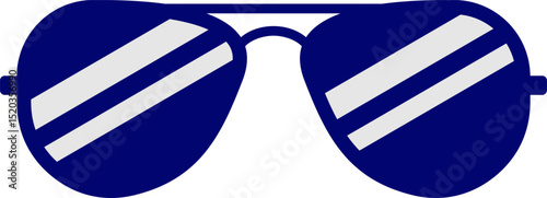 Sunglass silhouette. Summer Sunglass icon