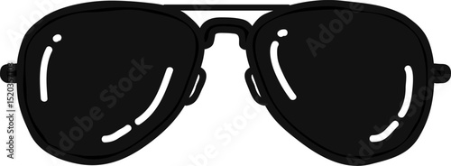 Sunglass silhouette. Summer Sunglass icon