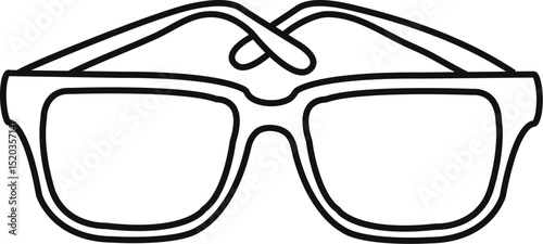 Outline of a beautiful sunglasses