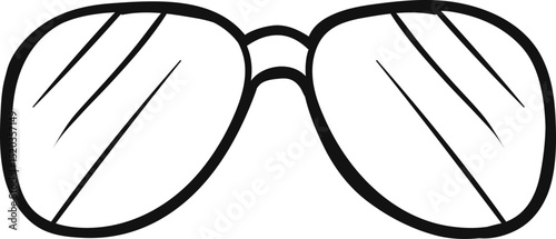 Sunglass silhouette. Summer Sunglass icon