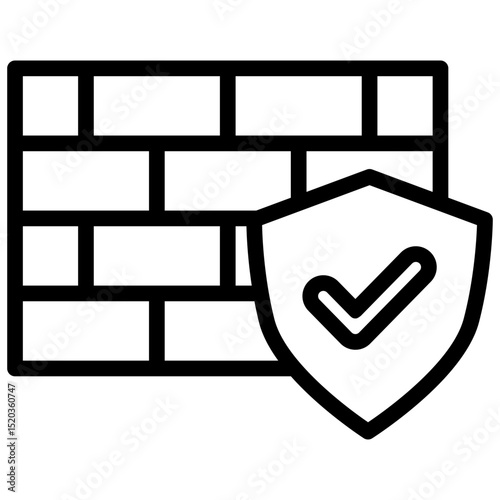 Firewall Icon Outline