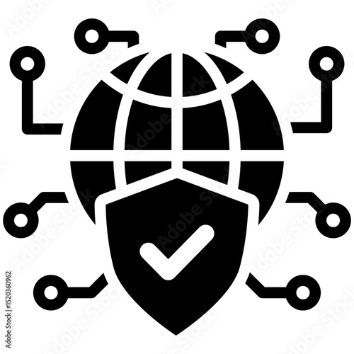 Network Icon Black Solid