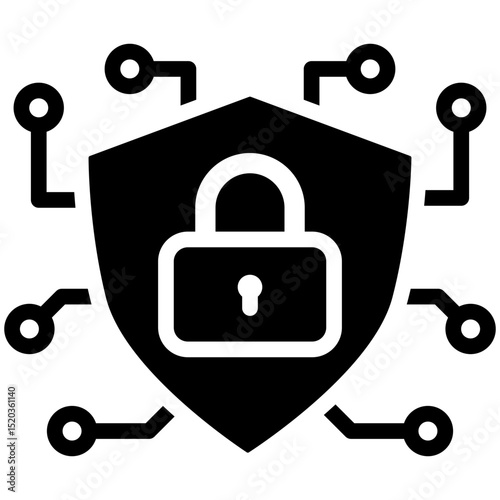 Encryption Icon Black Solid