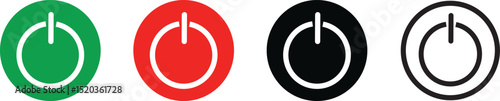 On-off icon designs sign collection symbol vactor,